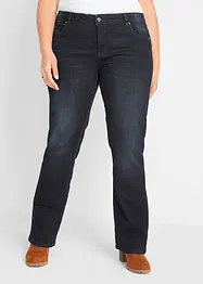 Bootcut džíny Mid Waist, strečové, bonprix