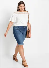 Džínové bermudy Mid Waist, bonprix
