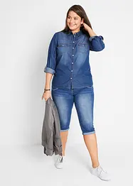 Džíny Straight Mid Waist, cropped, bonprix