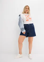 Džínové šortky, High Waist, Low Stretch, bonprix