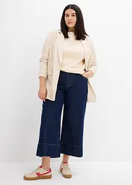 Zkrácené džíny Wide Leg, Mid Waist, bonprix