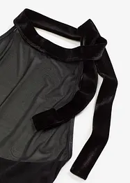 Sametové šaty s ramínkem kolem krku, bonprix