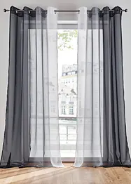 Záclona s barevným přechodem (2 ks), s recyklovaným polyesterem, bonprix