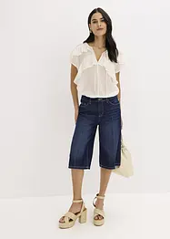 Džínové bermudy Mid Waist, Low Stretch, bonprix
