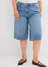 Džínové bermudy Mid Waist, Low Stretch, bonprix