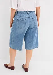 Džínové bermudy Mid Waist, Low Stretch, bonprix