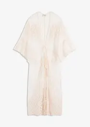 Transparentní plážové kimono s krajkou, bonprix