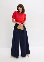 Žerzejové tričko s rukávy z bavlněného popelínu, bonprix