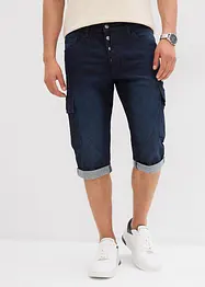 Strečové džínové cargo bermudy, Loose Fit, bonprix