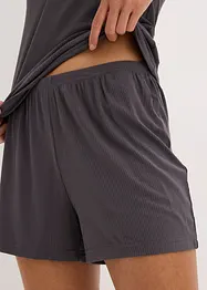 Krátké pyžamo z měkkého žebrovaného materiálu, bonprix