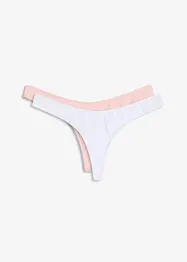 Kalhotky V-string s pohodlnou bavlnou (2 ks v balení), bonprix