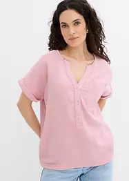 Mušelínová halenka s krátkým rukávem, bonprix