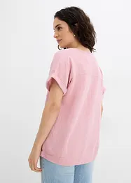 Mušelínová halenka s krátkým rukávem, bonprix