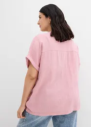 Mušelínová halenka s krátkým rukávem, bonprix