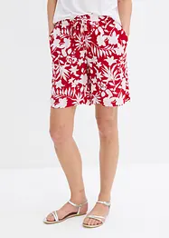 Široké viskózové šortky s pohodlným pasem, High Waist, bonprix