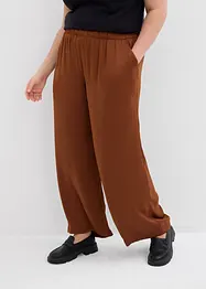 Lehké kalhoty Palazzo ze strukturovaného materiálu, bonprix