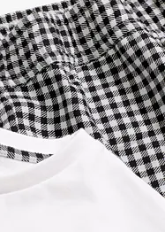 Krátké pyžamo s tkanými šortkami, bonprix