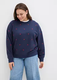 Oversize mikina s výšivkou, bonprix