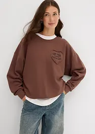 Oversize mikina z měkké bavlněné směsi, bonprix