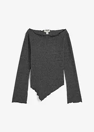 Žebrované tričko z měkké viskózové směsi, bonprix