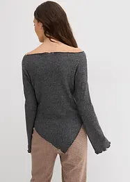 Žebrované tričko z měkké viskózové směsi, bonprix