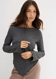 Žebrované tričko z měkké viskózové směsi, bonprix