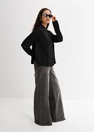 Saténová halenka z viskózové směsi, bonprix