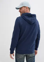 Mikina s kapucí a s detaily z imitace kůže, bonprix