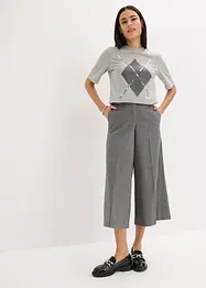 Triko s polodlouhým rukávem, flitry a potiskem, bonprix