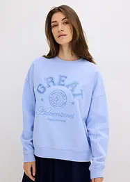 Oversize mikina z čisté bavlny, bonprix