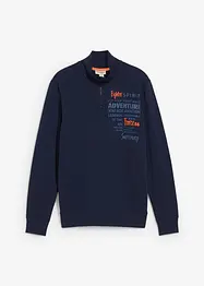 Mikina s límečkem na zip, z čisté bavlny, bonprix