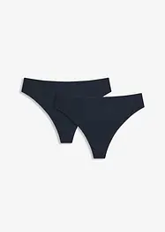 Tanga s vysokým pasem a lesklým efektem (2 ks), bonprix