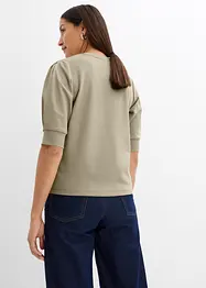 Tričko s nabíranými rukávy, bonprix