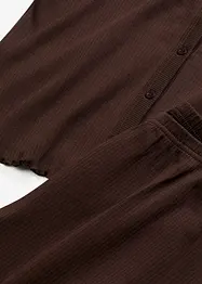 Pyžamo z žebrovaného materiálu, s knoflíkovou lištou, bonprix