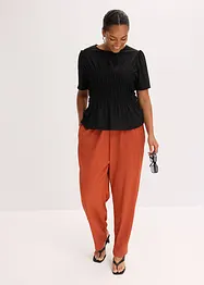 Tričko s žabičkovanou partií, bonprix