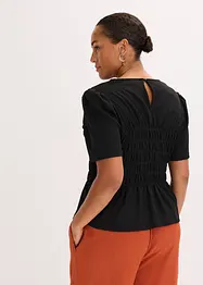 Tričko s žabičkovanou partií, bonprix