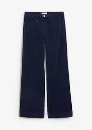Široké strečové manšestrové kalhoty, High Waist, bonprix