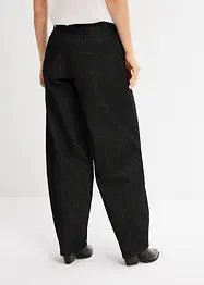 Džíny Barrel s páskem, Mid Waist, bonprix
