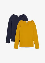 Triko s dlouhým rukávem (2 ks), bonprix