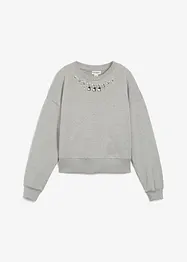 Oversize mikina se štrasem, bonprix