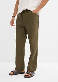 Kalhoty bez zapínání, z lehké bavlny Classic Fit, Straight, bonprix