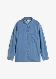 Oversized džínová košile z organické bavlny, bonprix