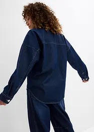 Džínová oversized košilová bunda z organické bavlny, bonprix