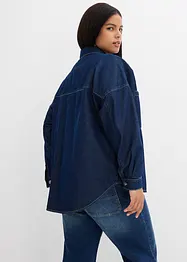 Džínová oversized košilová bunda z organické bavlny, bonprix
