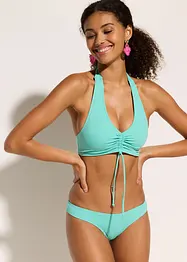 Bikiny s ramínkem kolem krku a nařasením (2dílná souprava), bonprix