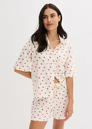Krátké pyžamo z žíhané příze, oversize, bonprix