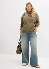 Oversize mikina s kapucí, z měkké bavlněné směsi, bonprix