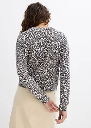 Kabátek z jemné pleteniny s leopardím vzorem, bonprix
