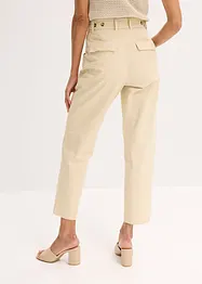 Saténové kalhoty se střihem Tapered Fit, bonprix