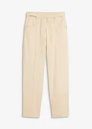 Saténové kalhoty se střihem Tapered Fit, bonprix